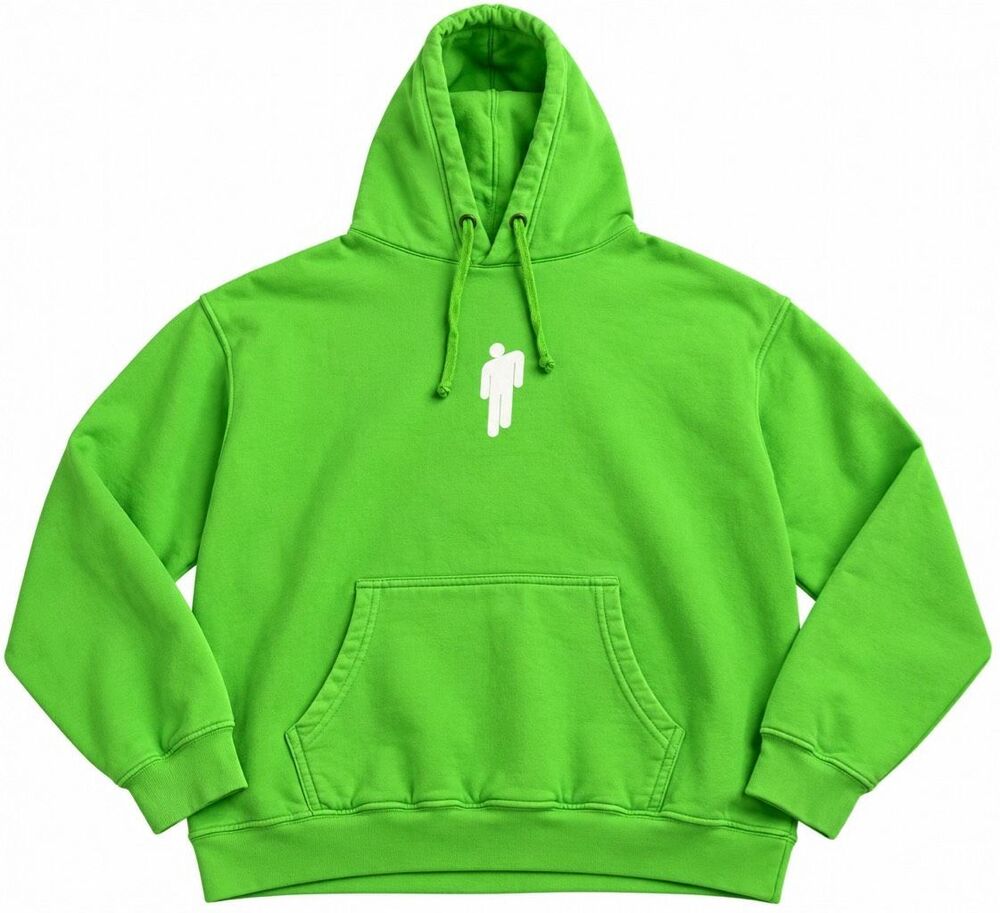 Billie Eilish Green Logo Pullover Sweatshirt Hoodie Size Medium